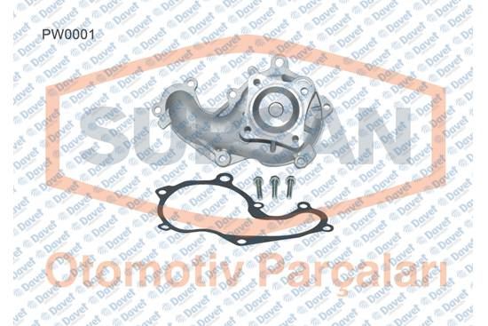 SUPSAN PW0001 Devirdaim Komple Su Pompasi Focus Cak 98>05 C-Max 06>11 Transit Connect Tc7 02>13 1.8 Tdci